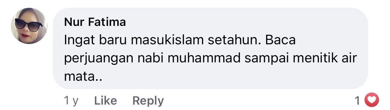 "Baru masuk Islam setahun..mengalir air mata"